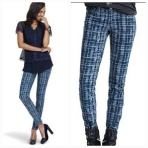 CAbi #3047 Skinny Grid Print Stretch Jeans ** Sz 8